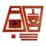 Lancaster Table & Seating Standard Height Wooden High Chair with Mahogany Finish - Unassembled Lancaster Table & Seating Standard Height Wooden High Chair with Mahogany Finish - Unassembled