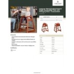 Lancaster Table & Seating Standard Height Wooden High Chair with Mahogany Finish - Unassembled Lancaster Table & Seating Standard Height Wooden High Chair with Mahogany Finish - Unassembled