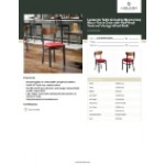 Lancaster Table & Seating Boomerang Black Finish Chair with Red Vinyl Seat and Vintage Wood Back Lancaster Table & Seating Boomerang Black Finish Chair with Red Vinyl Seat and Vintage Wood Back