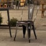Lancaster Table & Seating Alloy Distressed Onyx Black Outdoor Cafe Chair Lancaster Table & Seating Alloy Distressed Onyx Black Outdoor Cafe Chair