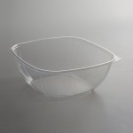 Fineline 15160L-CL Super Bowl Plus 160 oz. Clear Square PET Plastic Bowl - 50/Case Fineline 15160L-CL Super Bowl Plus 160 oz. Clear Square PET Plastic Bowl - 50/Case