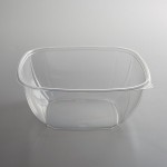 Fineline 15160L-CL Super Bowl Plus 160 oz. Clear Square PET Plastic Bowl - 50/Case Fineline 15160L-CL Super Bowl Plus 160 oz. Clear Square PET Plastic Bowl - 50/Case
