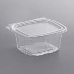 Dart ClearPac SafeSeal 16 oz. Tamper-Resistant, Tamper-Evident Hinged Container with Flat Lid - 200/Case Dart ClearPac SafeSeal 16 oz. Tamper-Resistant, Tamper-Evident Hinged Container with Flat Lid - 200/Case