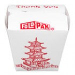 Fold-Pak 08MWPAGODM 8 oz. Pagoda Chinese / Asian Microwavable Paper Take-Out Container - 450/Case