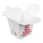Fold-Pak 08MWPAGODM 8 oz. Pagoda Chinese / Asian Microwavable Paper Take-Out Container - 450/Case