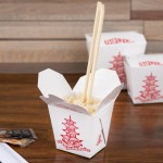 Fold-Pak 08MWPAGODM 8 oz. Pagoda Chinese / Asian Microwavable Paper Take-Out Container - 450/Case