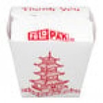 Fold-Pak 08MWPAGODM 8 oz. Pagoda Chinese / Asian Microwavable Paper Take-Out Container - 450/Case