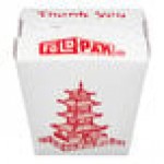 Fold-Pak 08MWPAGODM 8 oz. Pagoda Chinese / Asian Microwavable Paper Take-Out Container - 450/Case