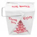 Fold-Pak 08MWPAGODM 8 oz. Pagoda Chinese / Asian Microwavable Paper Take-Out Container - 450/Case