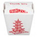 Fold-Pak 08MWPAGODM 8 oz. Pagoda Chinese / Asian Microwavable Paper Take-Out Container - 450/Case