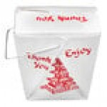 Fold-Pak 08MWPAGODM 8 oz. Pagoda Chinese / Asian Microwavable Paper Take-Out Container - 450/Case