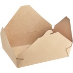 Choice Kraft Microwavable Folded Paper #2 Take-Out Customizable Container 7 3/4