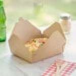 Choice Kraft Microwavable Folded Paper #2 Take-Out Customizable Container 7 3/4