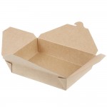 Choice Kraft Microwavable Folded Paper #2 Take-Out Customizable Container 7 3/4
