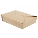 Choice Kraft Microwavable Folded Paper #2 Take-Out Customizable Container 7 3/4