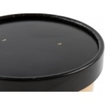 Choice 12 oz. Medley Double Poly-Coated Paper Soup / Hot Food Cup with Vented Paper Lid - 25/Pack