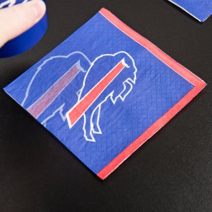 Creative Converting 659504 Buffalo Bills 2-Ply Beverage Napkin - 192/Case Creative Converting 659504 Buffalo Bills 2-Ply Beverage Napkin - 192/Case