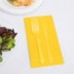 Creative Converting 951021 School Bus Yellow 3-Ply Guest Towel / Buffet Napkin - 16/Pack Creative Converting 951021 School Bus Yellow 3-Ply Guest Towel / Buffet Napkin - 16/Pack