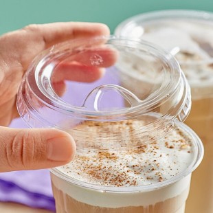 Choice 9, 12, 16, 20, and 24 oz. Clear Sip-Through Lid with Extra-Wide Opening - 1,000/Case