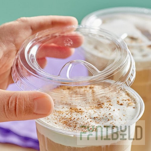 Choice 9, 12, 16, 20, and 24 oz. Clear Sip-Through Lid with Extra-Wide Opening - 1,000/Case