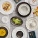 Acopa Condesa 11 oz. Warm Gray Scalloped Wide Rim Porcelain Bowl - Sample Acopa Condesa 11 oz. Warm Gray Scalloped Wide Rim Porcelain Bowl - Sample