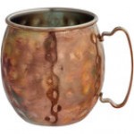 Acopa Alchemy 16 oz. Hammered Black Moscow Mule Mug - Sample Acopa Alchemy 16 oz. Hammered Black Moscow Mule Mug - Sample