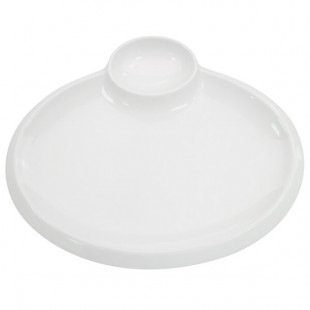 CAC TRY-OV12 Bone White Party Collection Oval Porcelain Platter - 12/Case CAC TRY-OV12 Bone White Party Collection Oval Porcelain Platter - 12/Case