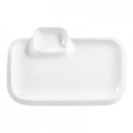 CAC TRY-OV12 Bone White Party Collection Oval Porcelain Platter - 12/Case CAC TRY-OV12 Bone White Party Collection Oval Porcelain Platter - 12/Case
