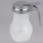 TableCraft PP410 10 oz. Polypropylene Teardrop Syrup Dispenser with Chrome Plated Metal Top - 12/Pack