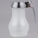 TableCraft PP410 10 oz. Polypropylene Teardrop Syrup Dispenser with Chrome Plated Metal Top - 12/Pack