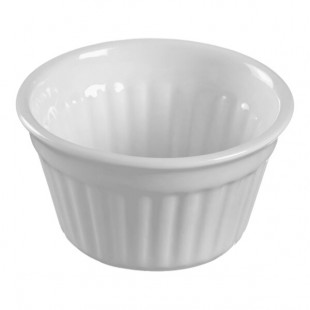Solia Fondant 2 oz. Round White Fluted Porcelain Mini Dish - 144/Case Solia Fondant 2 oz. Round White Fluted Porcelain Mini Dish - 144/Case