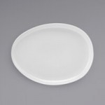 Front of the House Tides 3 oz. Semi-Matte White Oval Porcelain Ramekin - 12/Case