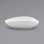 Front of the House Tides 3 oz. Semi-Matte White Oval Porcelain Ramekin - 12/Case