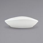 Front of the House Tides 3 oz. Semi-Matte White Oval Porcelain Ramekin - 12/Case