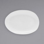 Front of the House Tides 3 oz. Semi-Matte White Oval Porcelain Ramekin - 12/Case
