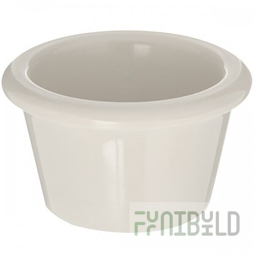 Carlisle S275-842 1.5 oz. Bone White Smooth Melamine Ramekin - 12/Case