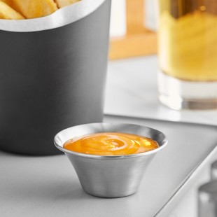 American Metalcraft 1.5 oz. Flared Rim Stainless Steel Sauce Cup - 12/Case