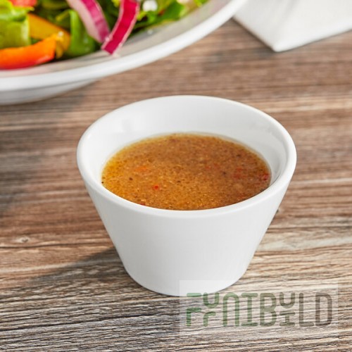 Acopa 4 oz. Bright White Porcelain Tapered Sauce Cup - 12/Pack