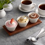 Acopa 4 oz. Bright White Porcelain Tapered Sauce Cup - 12/Pack
