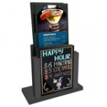 Menu Solutions WDMH-WET Berry Wood Menu Holder with 4