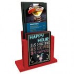 Menu Solutions WDMH-WET Berry Wood Menu Holder with 4