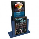 Menu Solutions WDMH-WET Berry Wood Menu Holder with 4