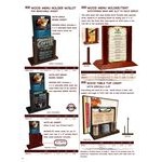 Menu Solutions WDMH-WET Berry Wood Menu Holder with 4