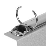 Menu Solutions MT2R-TOPA Alumitique Aluminum Menu Tent with Top Rings - Brushed Finish - 6 Menu Solutions MT2R-TOPA Alumitique Aluminum Menu Tent with Top Rings - Brushed Finish - 6