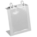 Menu Solutions MT2R-TOPA Alumitique Aluminum Menu Tent with Top Rings - Brushed Finish - 6 Menu Solutions MT2R-TOPA Alumitique Aluminum Menu Tent with Top Rings - Brushed Finish - 6