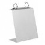 Menu Solutions MT2R-TOPA Alumitique Aluminum Menu Tent with Top Rings - Brushed Finish - 6 Menu Solutions MT2R-TOPA Alumitique Aluminum Menu Tent with Top Rings - Brushed Finish - 6