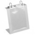 Menu Solutions MT2R-TOPA Alumitique Aluminum Menu Tent with Top Rings - Brushed Finish - 6 Menu Solutions MT2R-TOPA Alumitique Aluminum Menu Tent with Top Rings - Brushed Finish - 6