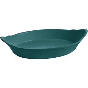 TableCraft CW1710HGN 28 oz. Hunter Green Oval Au Gratin Dish TableCraft CW1710HGN 28 oz. Hunter Green Oval Au Gratin Dish