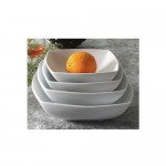 CAC PNS-B8 Princesquare 32 oz. Bright White Square Porcelain Bowl - 24/Case