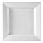 CAC PNS-B8 Princesquare 32 oz. Bright White Square Porcelain Bowl - 24/Case